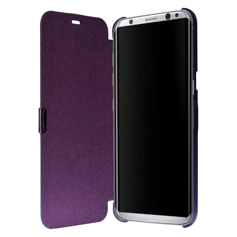 König Design Handyhülle für Samsung Galaxy S8 Plus Schutztasche Wallet Cover 360 Case Violett