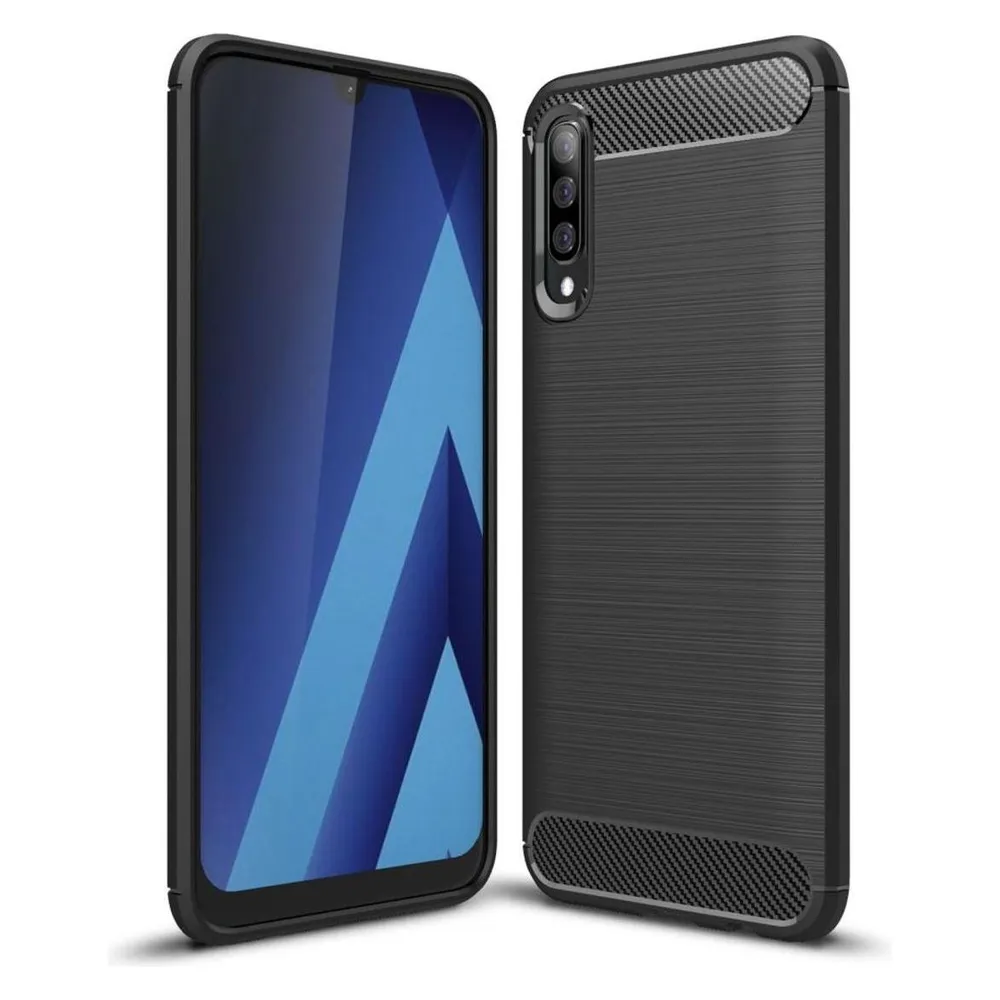 König Design Handyhülle für Samsung Galaxy A70 Schutzcase Backcover Bumper Etuis Case Schwarz