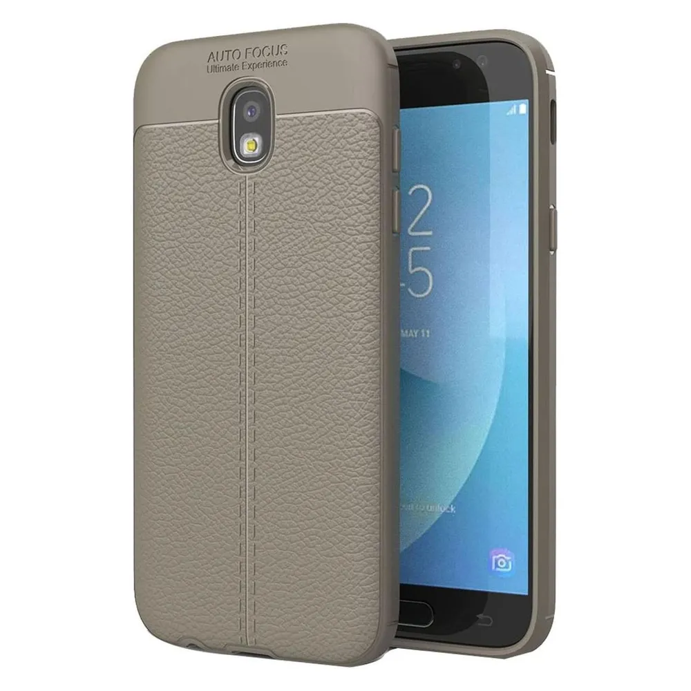 König Design Handyhülle für Samsung Galaxy J7 (2017) Schutzcase Backcover Bumper Etuis Grau (Samsung Galaxy J7 (2017))