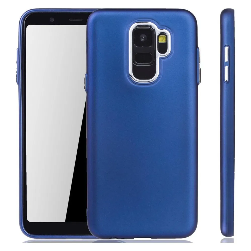 König Design Handyhülle für Samsung Galaxy A6 (2018) Schutzcase Backcover Bumper Etuis Blau (Samsung Galaxy A6 (2018))