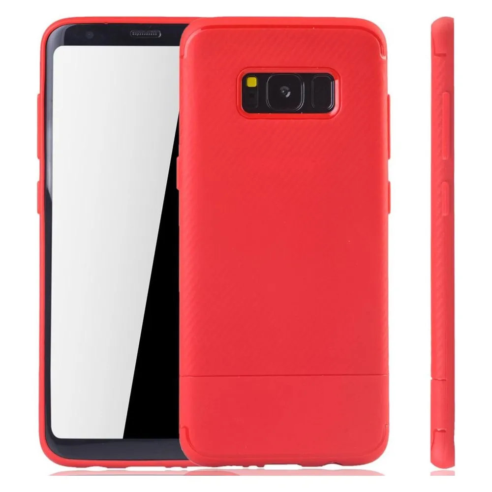 König Design Handyhülle für Samsung Galaxy S8 Schutzcase Backcover Bumper Etuis Rahmen Rot (Samsung Galaxy S8)