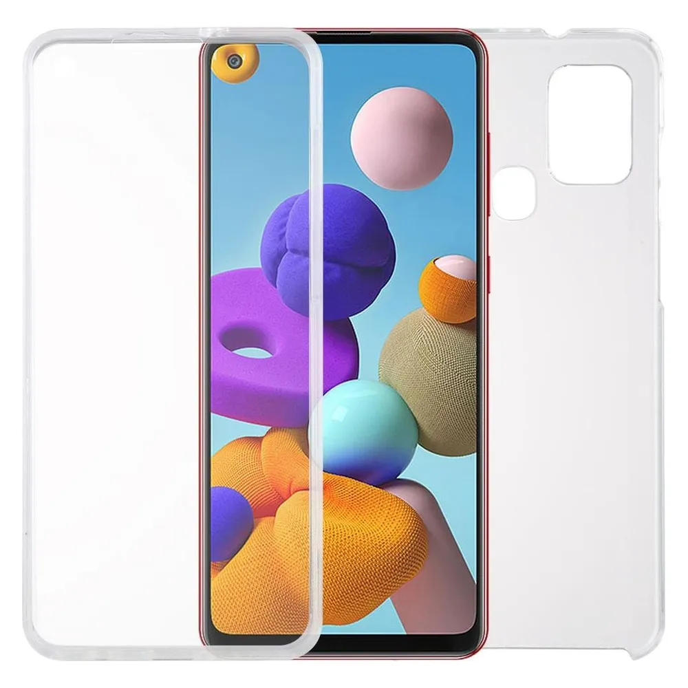König Design Handyhülle für Samsung Galaxy A21s Schutzcase Backcover Bumper Etuis Transparent (Samsung Galaxy A21s)