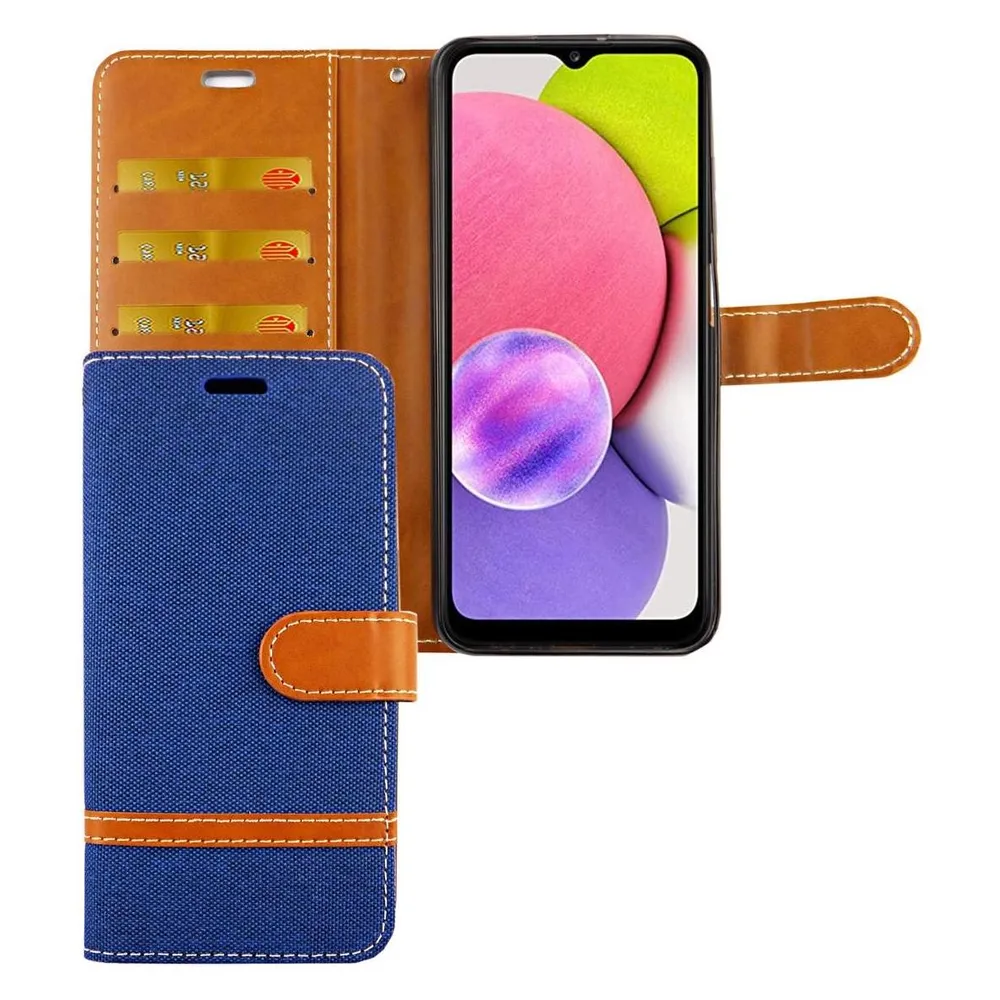 König Design Handyhülle für Samsung Galaxy A03s Case Cover Schutztasche Schutzhülle Bookstyle (Samsung Galaxy A03s)