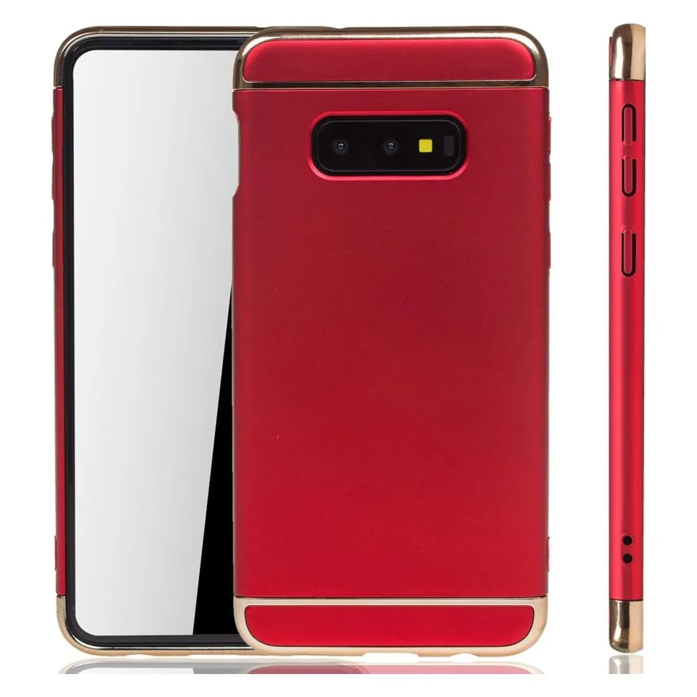 König Design Handyhülle für Samsung Galaxy S10e Schutzcase Backcover Bumper Etuis Rahmen Rot (Samsung Galaxy S10e)