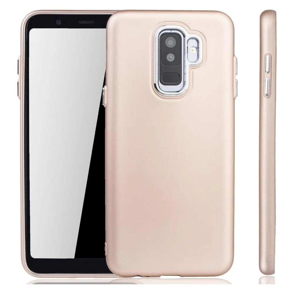 König Design Handyhülle für Samsung Galaxy A6 Plus (2018) Schutzcase Backcover Bumper Gold (Samsung Galaxy A6 (2018))