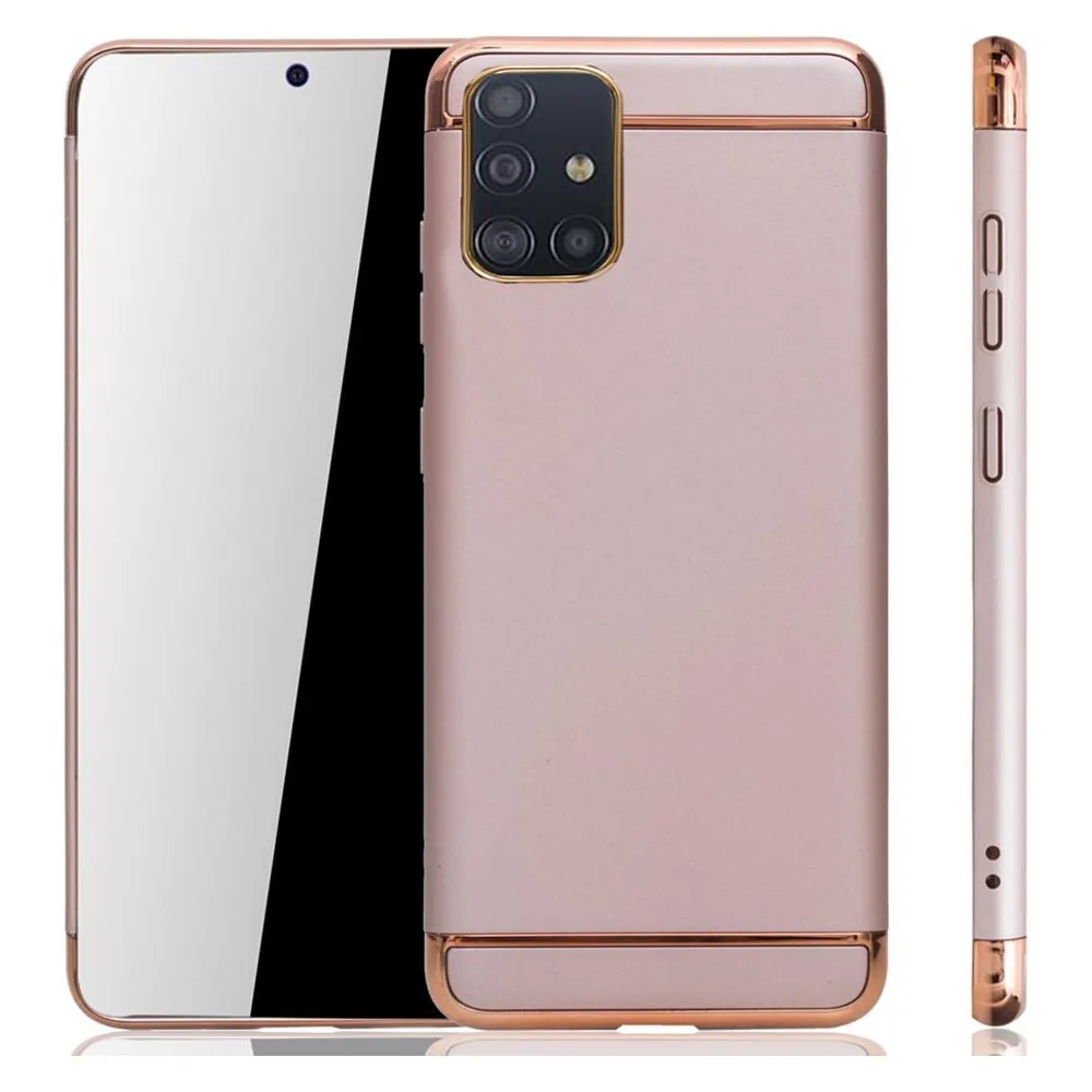 König Design Handyhülle für Samsung Galaxy A51 Schutzcase Backcover Bumper Etuis Rahmen Pink (Samsung Galaxy A51)