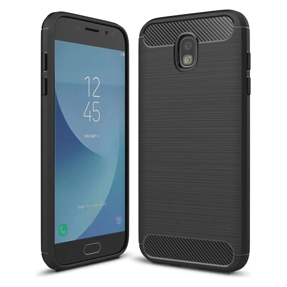 König Design Handyhülle für Samsung Galaxy J7 (2017) Schutzcase Backcover Bumper Etui Schwarz (Samsung Galaxy J7 (2017))