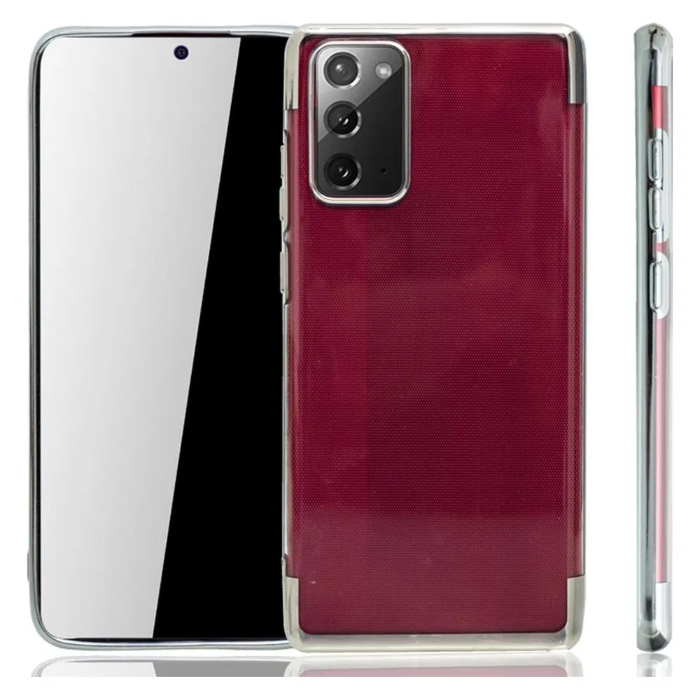 König Design Handyhülle für Samsung Galaxy Note 20 Schutzcase Backcover Bumper Etuis Silber