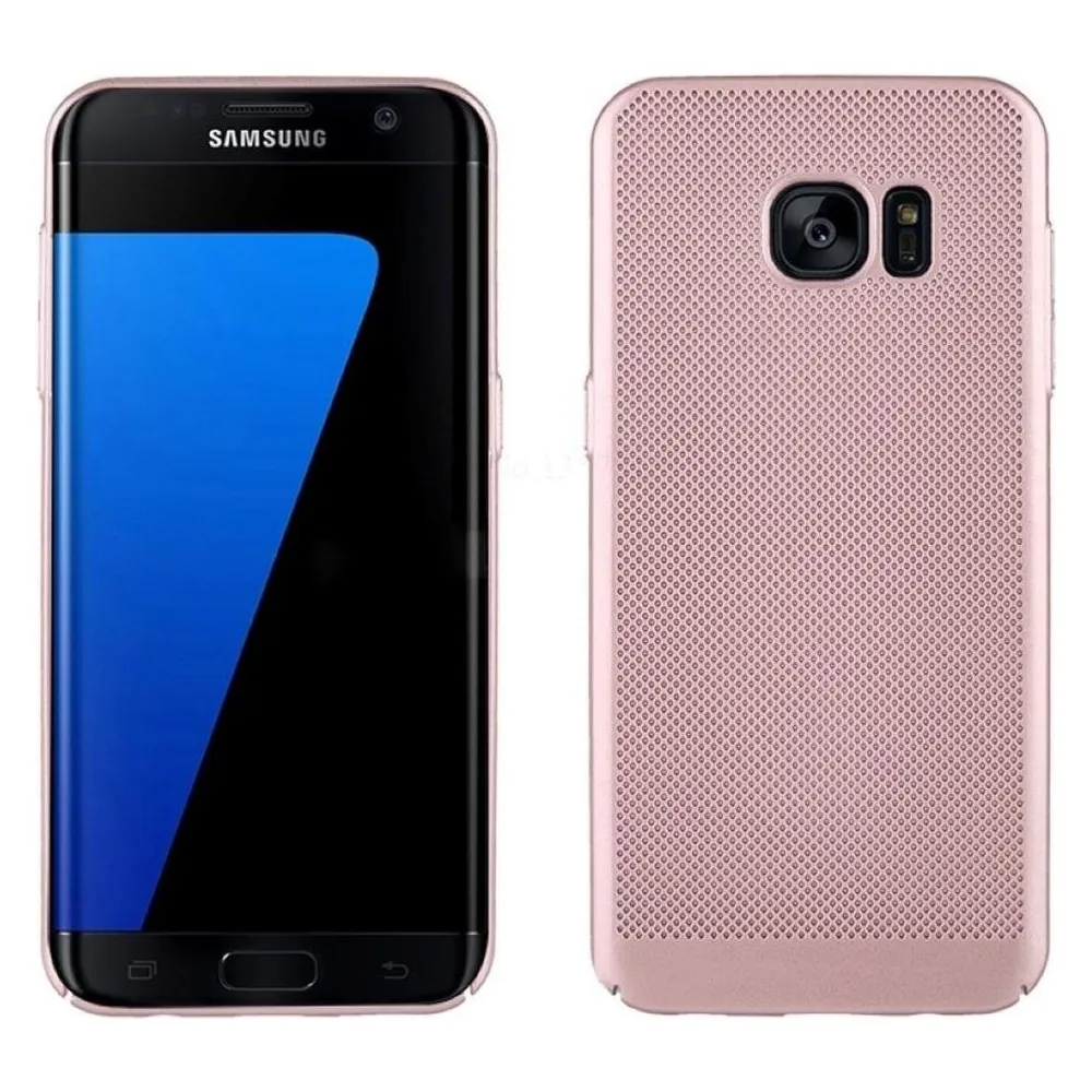 König Design Handyhülle für Samsung Galaxy S7 Edge Schutzcase Backcover Bumper Etuis Pink (Samsung Galaxy S7 Edge)