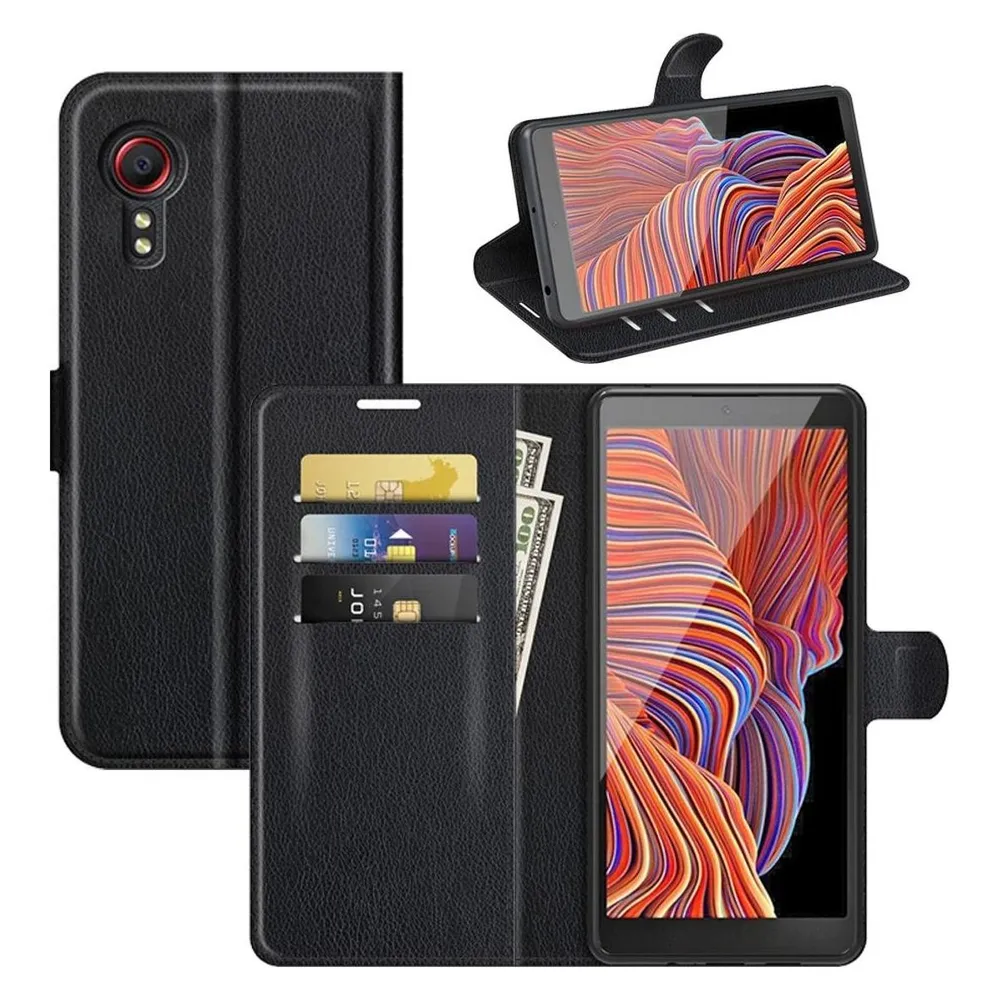 König Design Handyhülle für Samsung Galaxy Xcover 5 / 5s Schutztasche Case Cover Etui Schwarz
