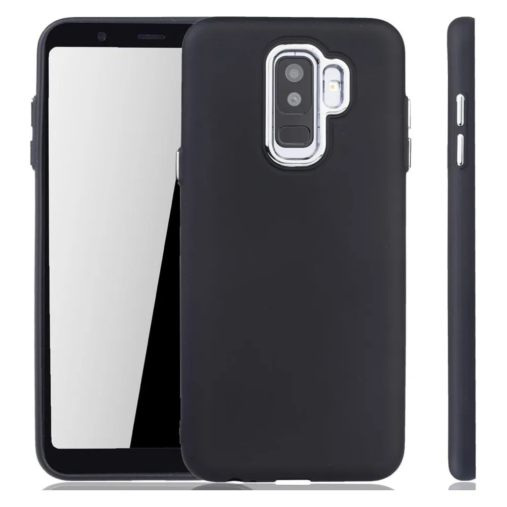 König Design Handyhülle für Samsung Galaxy A6 Plus (2018) Schutzcase Backcover Bumper Schwarz (Samsung Galaxy A6 (2018))