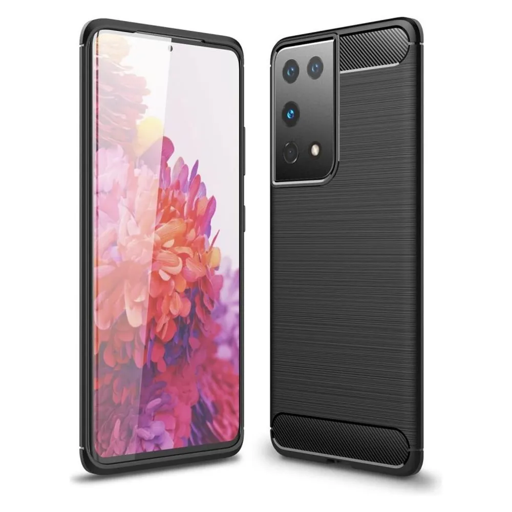 König Design Handyhülle für Samsung Galaxy S21 Ultra Case Cover Schutz Schutzhülle Schwarz