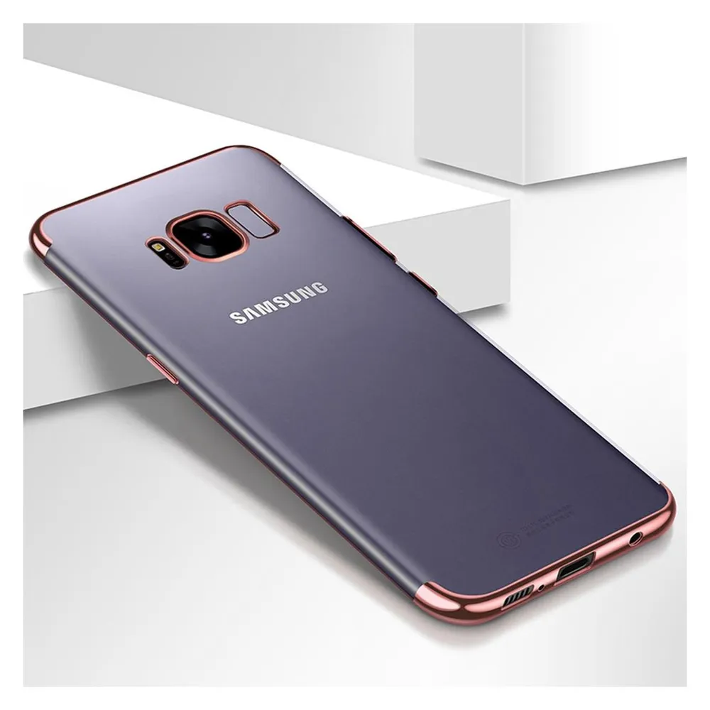 König Design Handyhülle für Samsung Galaxy S6 Edge Schutzcase Backcover Bumper Etuis Pink (Samsung Galaxy S6 Edge)