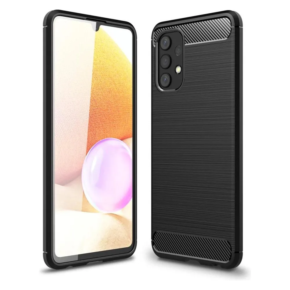 König Design Handyhülle für Samsung Galaxy A32 4G Schutzcase Backcover Bumper Etuis Schwarz