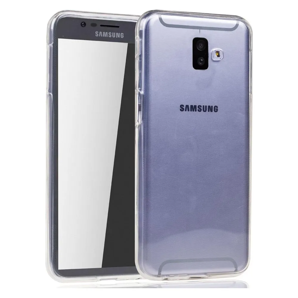 König Design Handyhülle für Samsung Galaxy J6 Plus Schutzcase Backcover Bumper Transparent