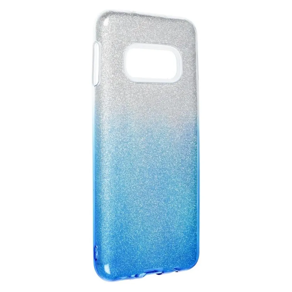 König Design Handyhülle für Samsung Galaxy S10e Schutzcase Cover Bumper Schale Glitzer Blau