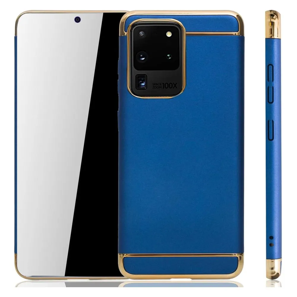 König Design Handyhülle für Samsung Galaxy S20 Ultra Case Cover Schutztasche Schutzhülle Blau