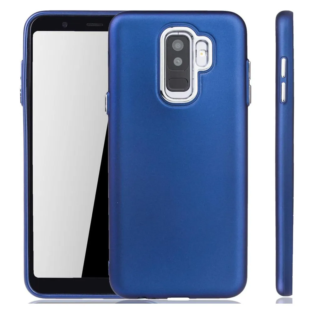 König Design Handyhülle für Samsung Galaxy A6 Plus (2018) Schutzcase Backcover Bumper Blau (Samsung Galaxy A6 (2018))