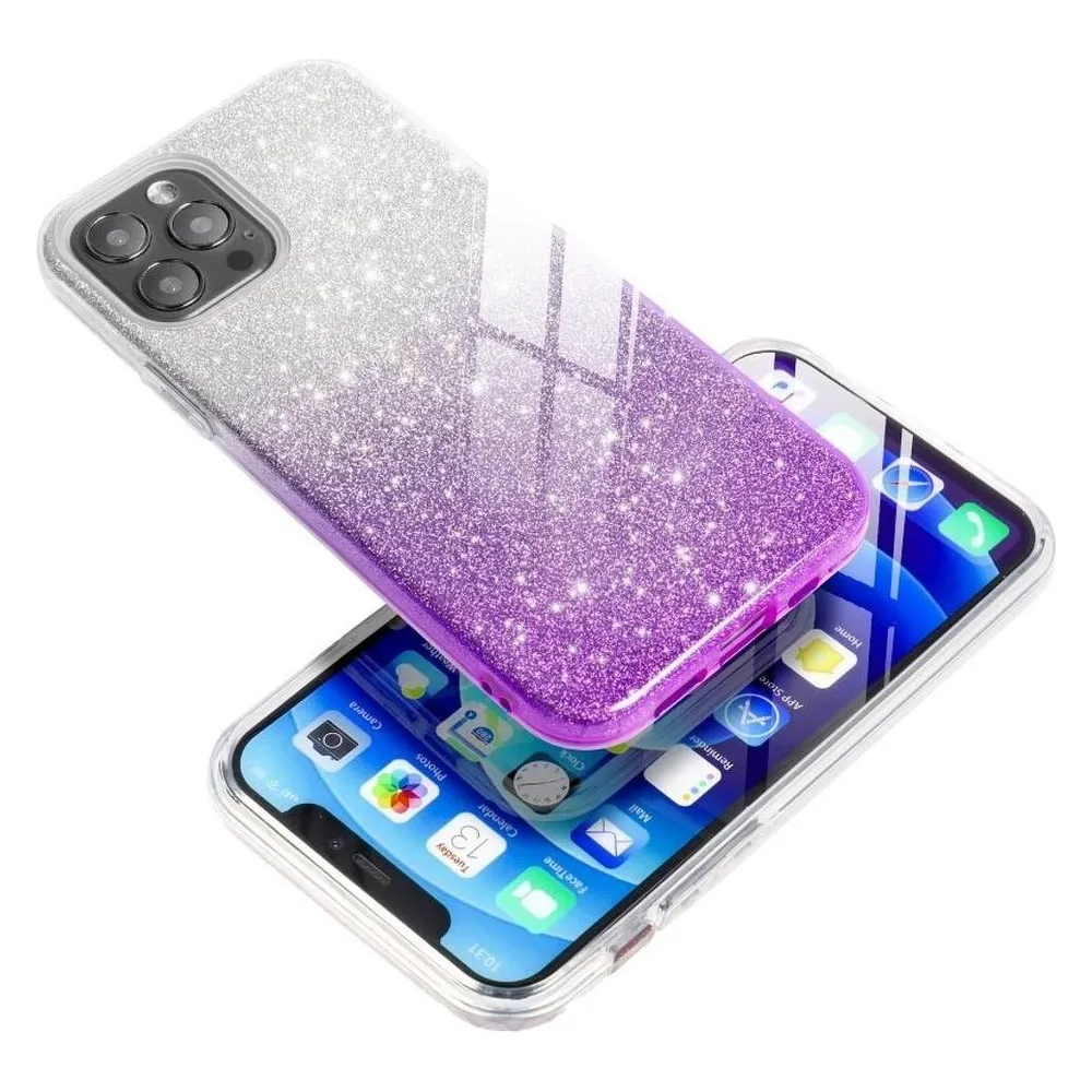König Design Handyhülle für Samsung Galaxy A52 5G Schutzcase Cover Bumper Glitzer Violett Neu
