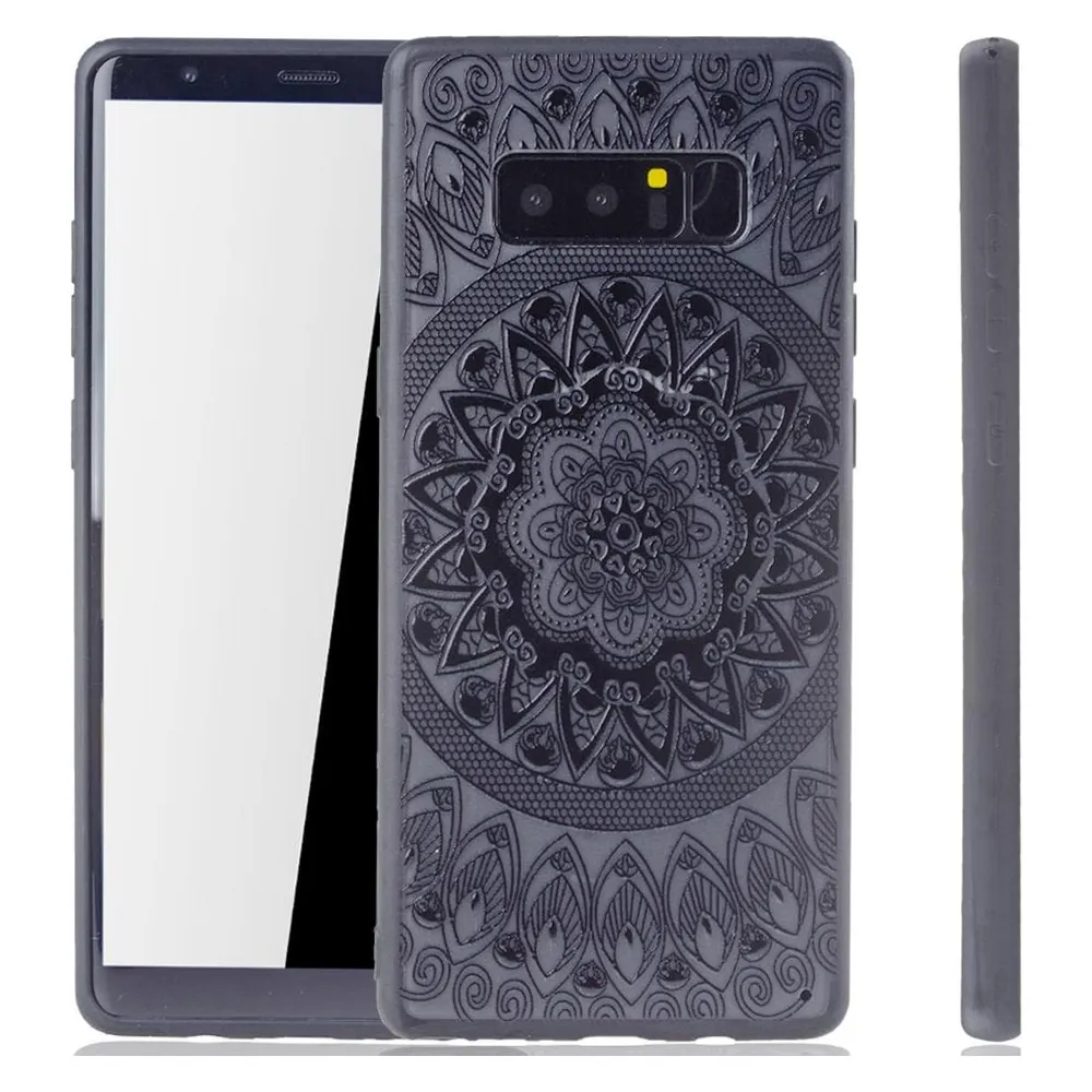 König Design Handyhülle für Samsung Galaxy Note 8 Schutz Cover Hard Case Bumper Kreis Schwarz