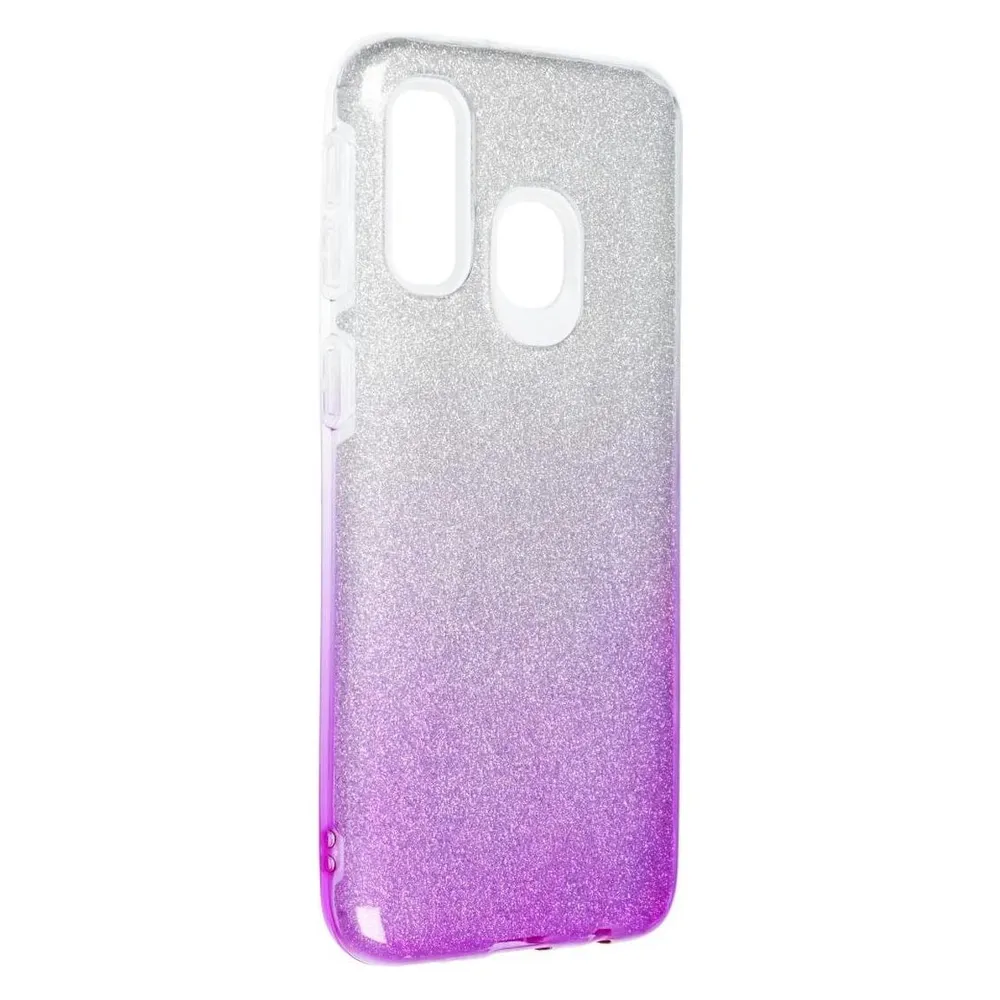 König Design Handyhülle für Samsung Galaxy A40 Schutzcase Cover Bumper Schale Glitzer Violett