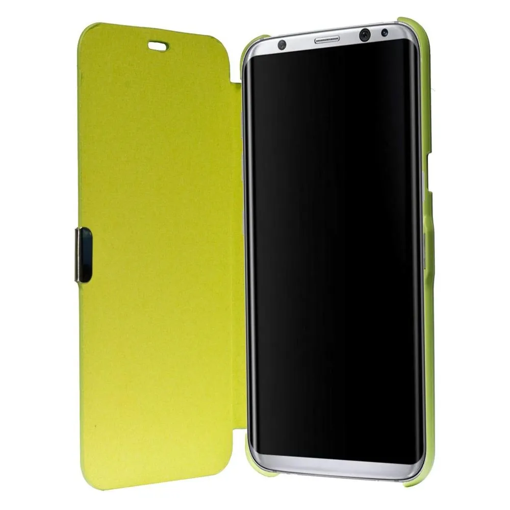 König Design Handyhülle für Samsung Galaxy S8 Plus Schutztasche Wallet Cover 360 Case Grün