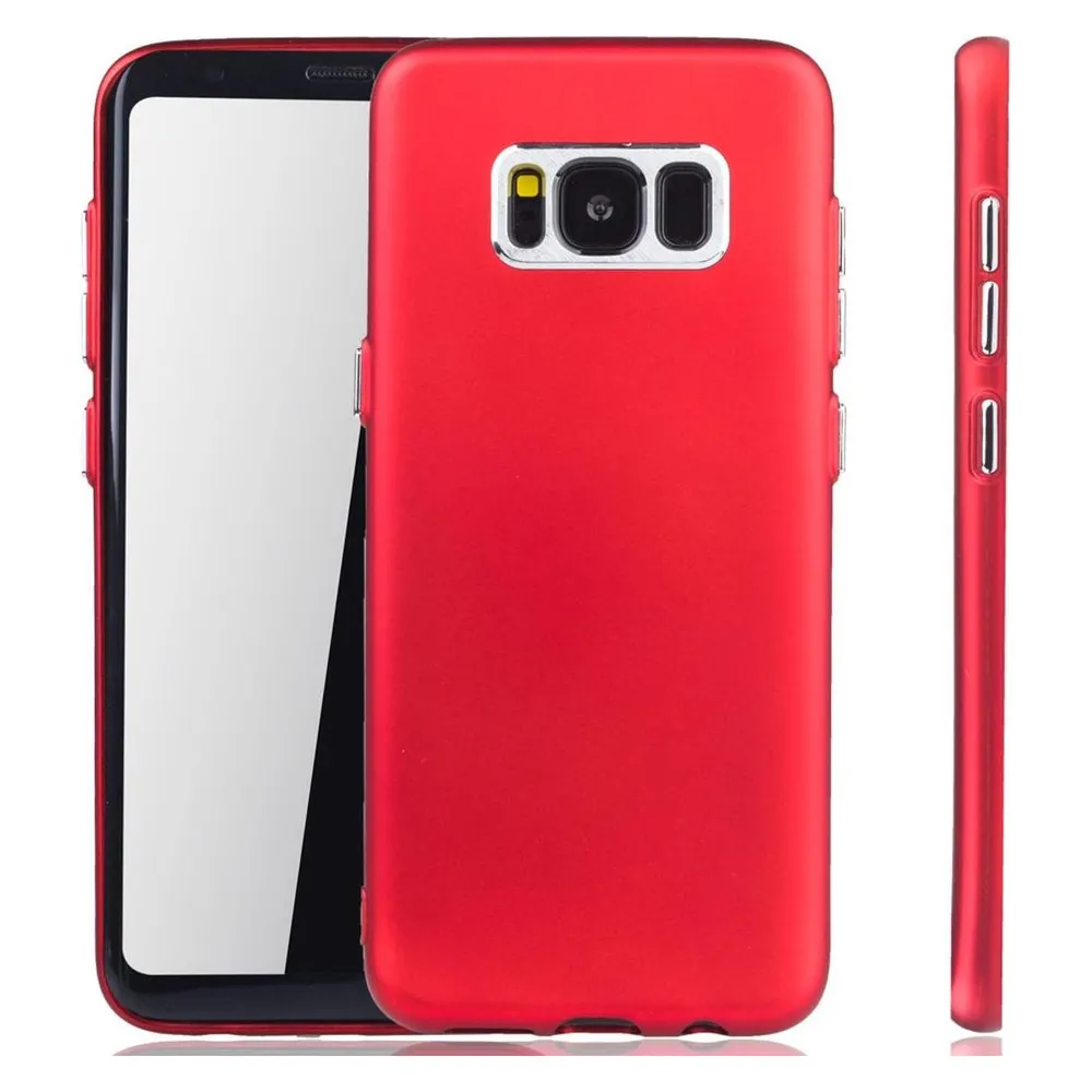 König Design Handyhülle für Samsung Galaxy S8 Schutzcase Backcover Bumper Etuis Rahmen Rot (Samsung Galaxy S8)