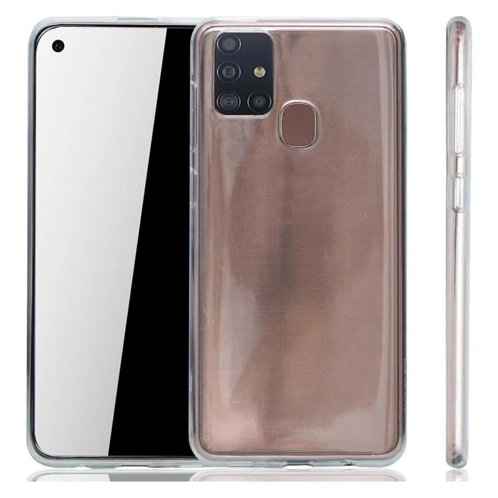 König Design Handyhülle für Samsung Galaxy A21s Schutzcase Backcover Bumper Etuis Transparent (Samsung Galaxy A21s)