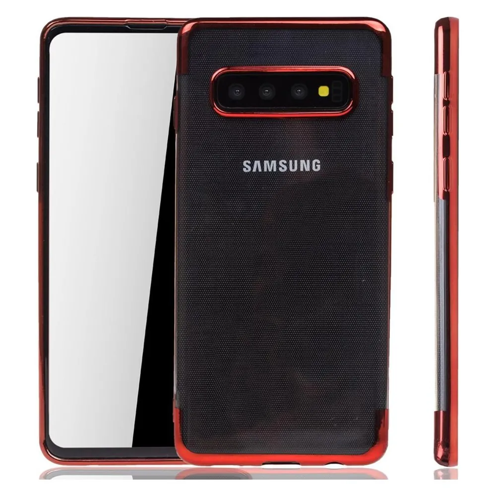 König Design Handyhülle für Samsung Galaxy S10 Case Cover Schutztasche Schutzhülle Bumper Rot