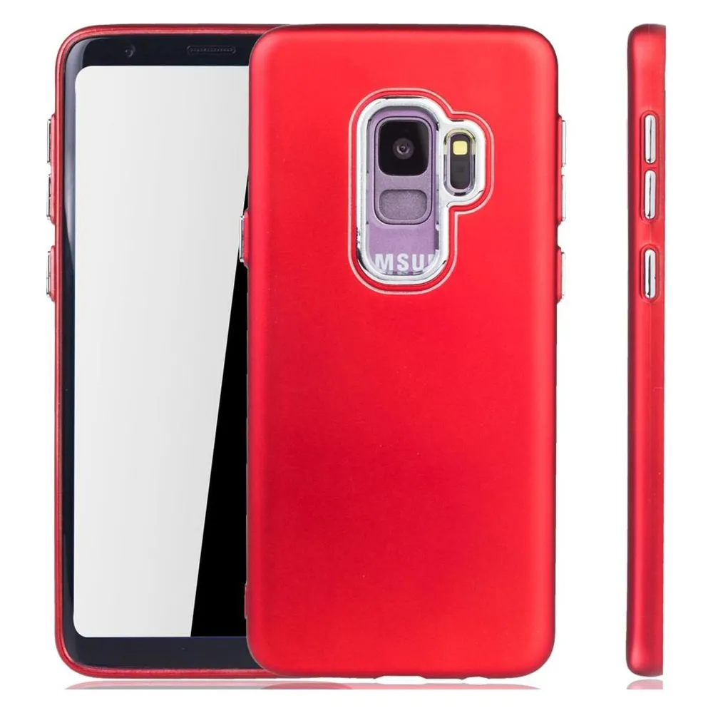 König Design Handyhülle für Samsung Galaxy S9 Schutzcase Backcover Bumper Etuis Rahmen Rot (Samsung Galaxy S9)
