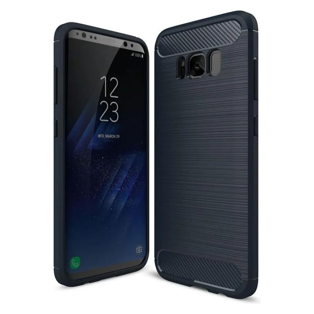 König Design Handyhülle für Samsung Galaxy S8 Schutzcase Backcover Bumper Etuis Rahmen Blau (Samsung Galaxy S8)