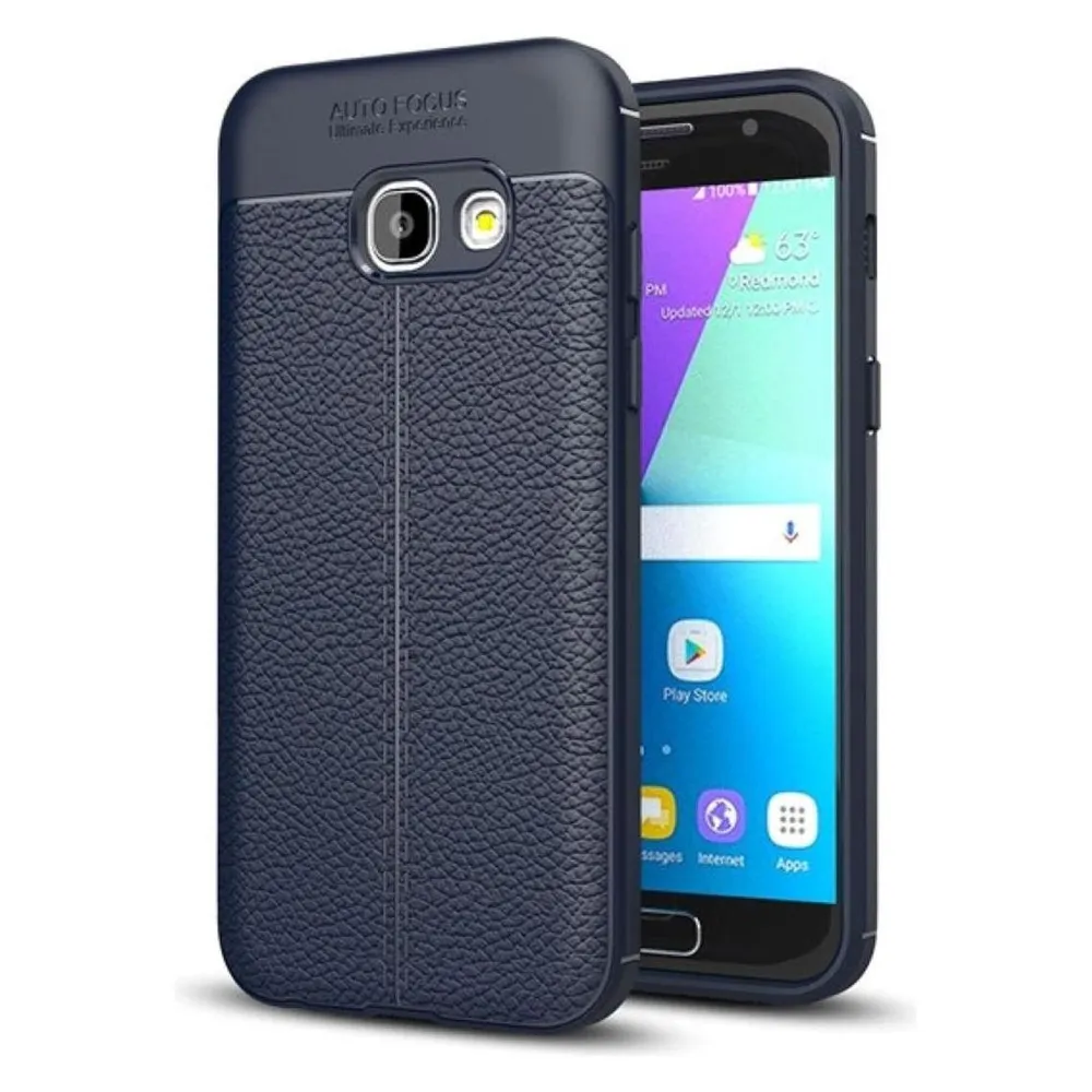 König Design Handyhülle für Samsung Galaxy A7 (2017) Schutztasche Wallet Cover 360 Case Blau (Samsung Galaxy A7 (2017))