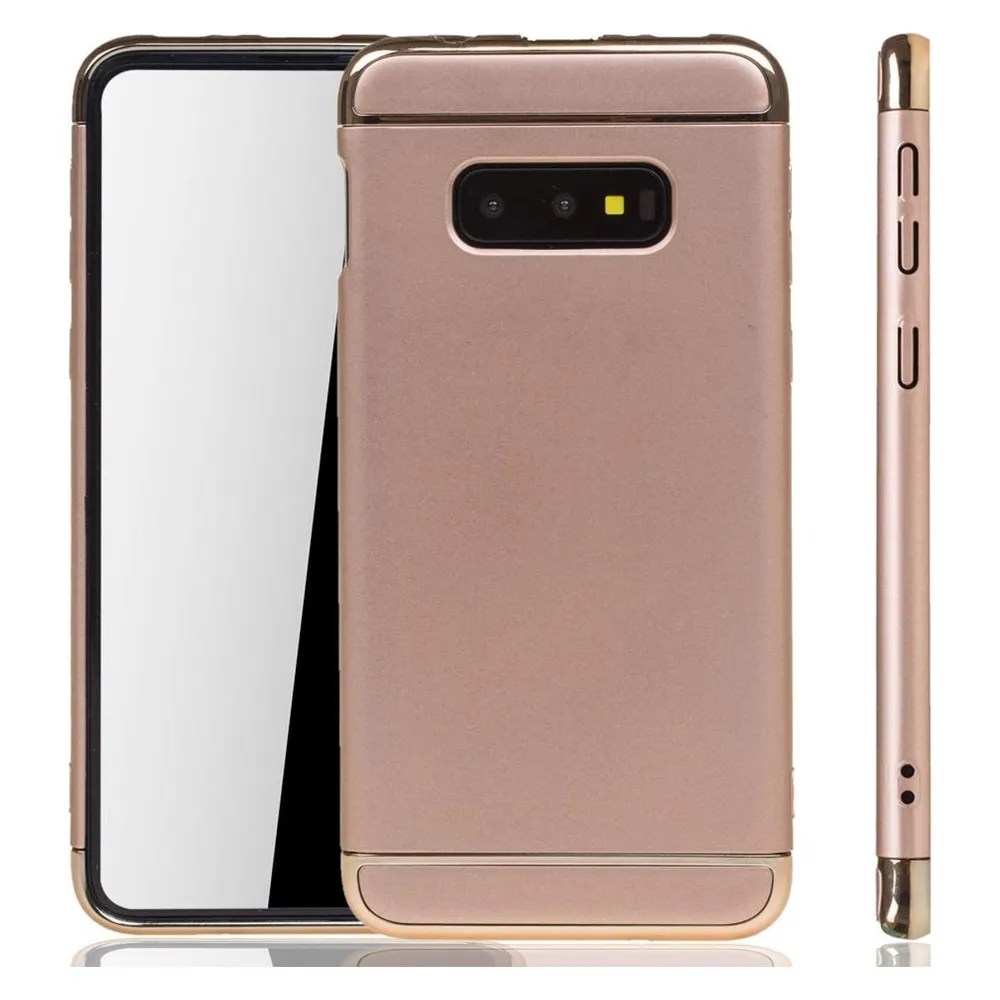 König Design Handyhülle für Samsung Galaxy S10e Schutzcase Backcover Bumper Etuis Rahmen Gold (Samsung Galaxy S10e)