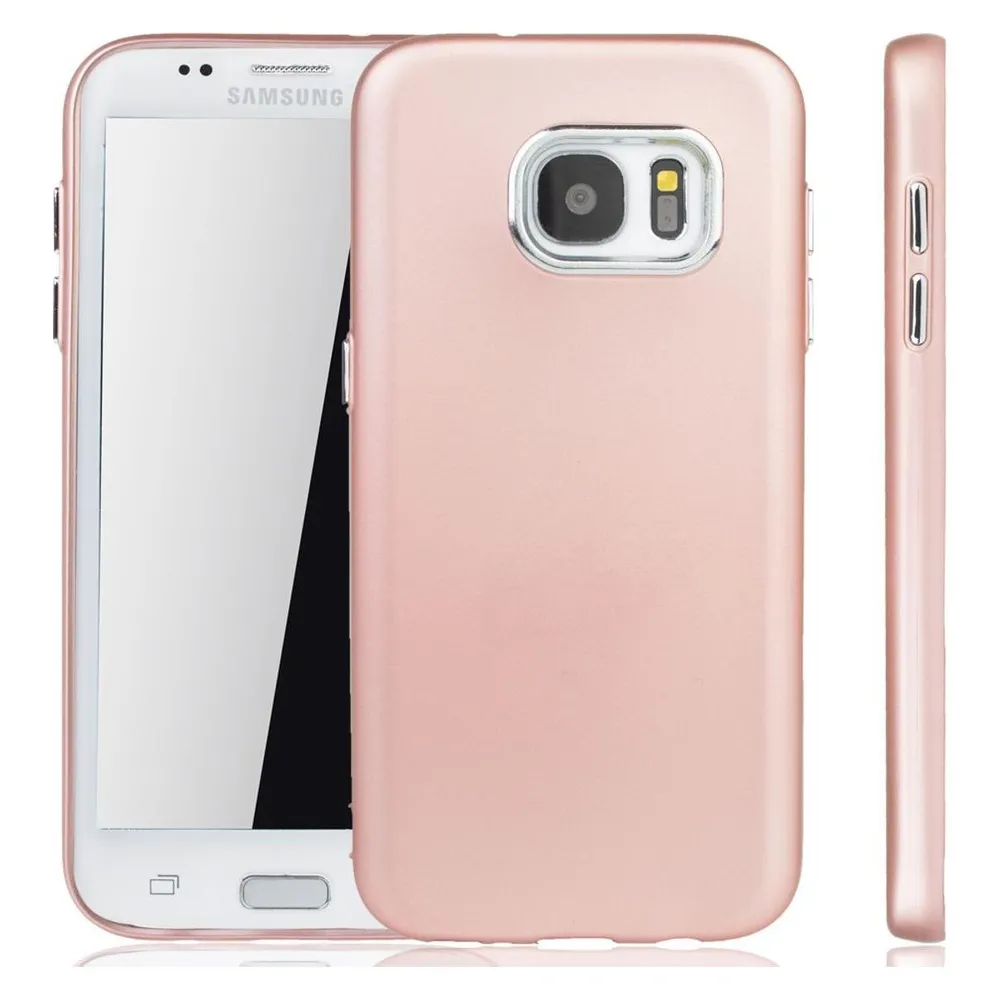 König Design Handyhülle für Samsung Galaxy S7 Edge Schutzcase Backcover Bumper Etuis Pink (Samsung Galaxy S7 Edge)