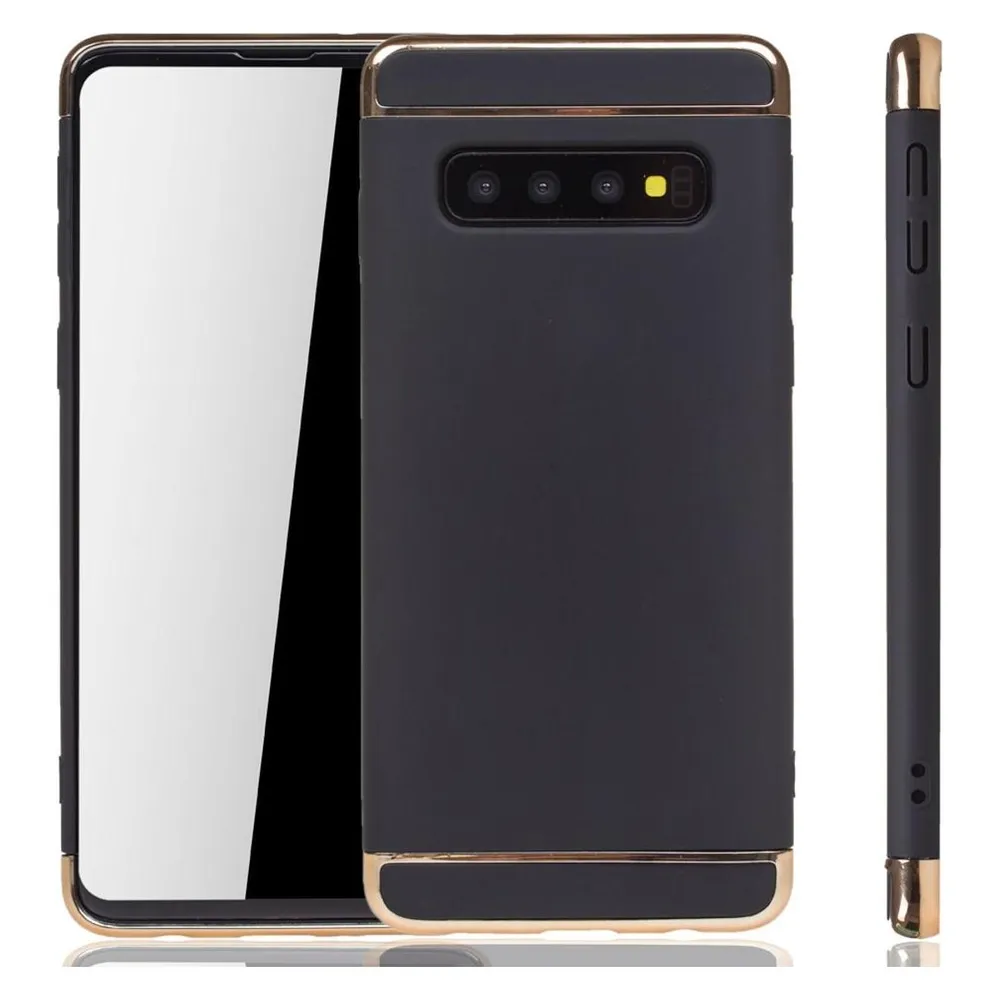 König Design Handyhülle für Samsung Galaxy S10 Schutzcase Backcover Bumper Etuis Case Schwarz (Samsung Galaxy S10)