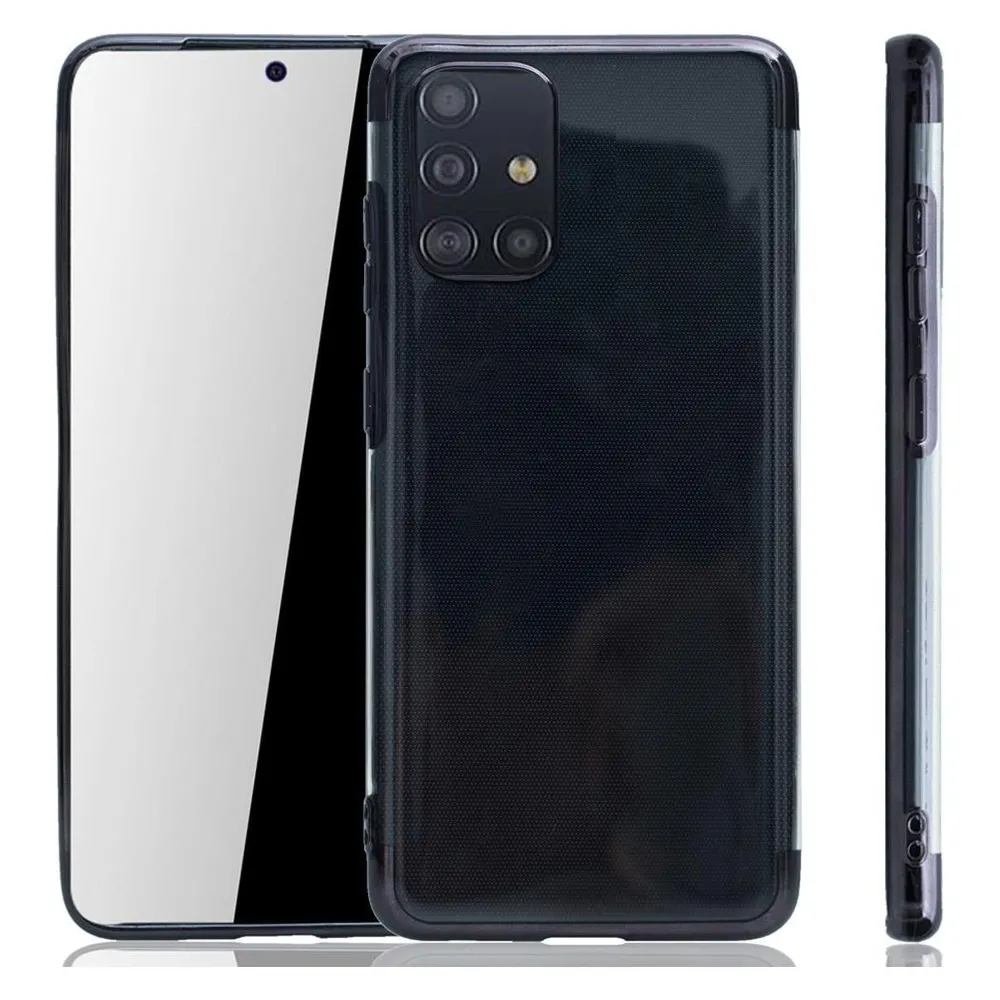 König Design Handyhülle für Samsung Galaxy A51 Schutzcase Backcover Bumper Etuis Case Schwarz (Samsung Galaxy A51)