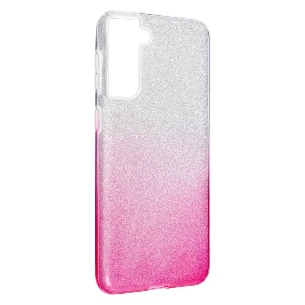 König Design Handyhülle für Samsung Galaxy S21 Plus Schutzcase Cover Bumper Etui Glitzer Pink (Samsung Galaxy S21+)