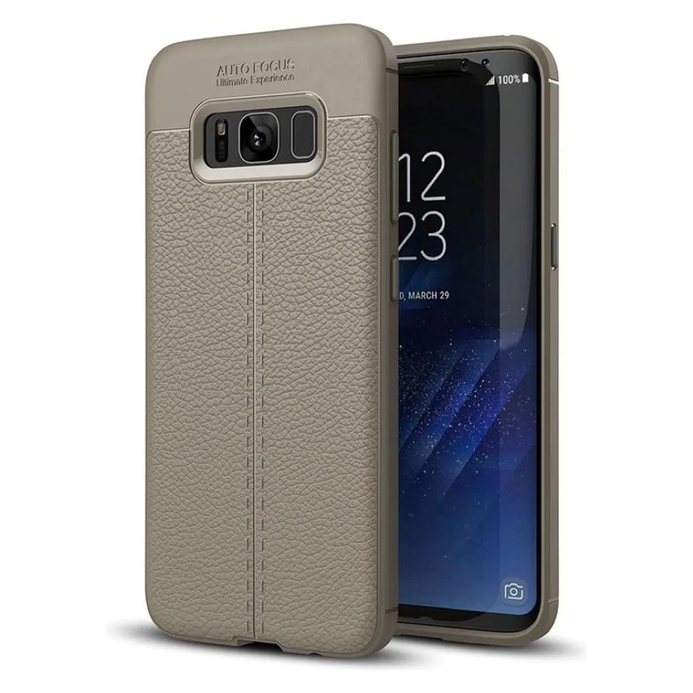 König Design Handyhülle für Samsung Galaxy S8 Plus Schutztasche Wallet Cover 360 Case Grau (Samsung Galaxy S8+)
