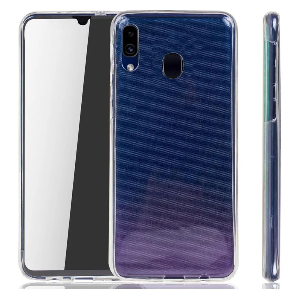 König Design Handyhülle für Samsung Galaxy M20 Schutzcase Backcover Bumper Etuis Transparent