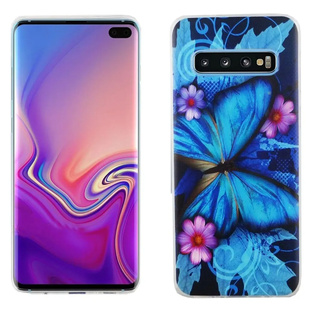 König Design Handyhülle für Samsung Galaxy S10 Plus Schutzcase Backcover Bumper Etuis Blau (Samsung Galaxy S10+)