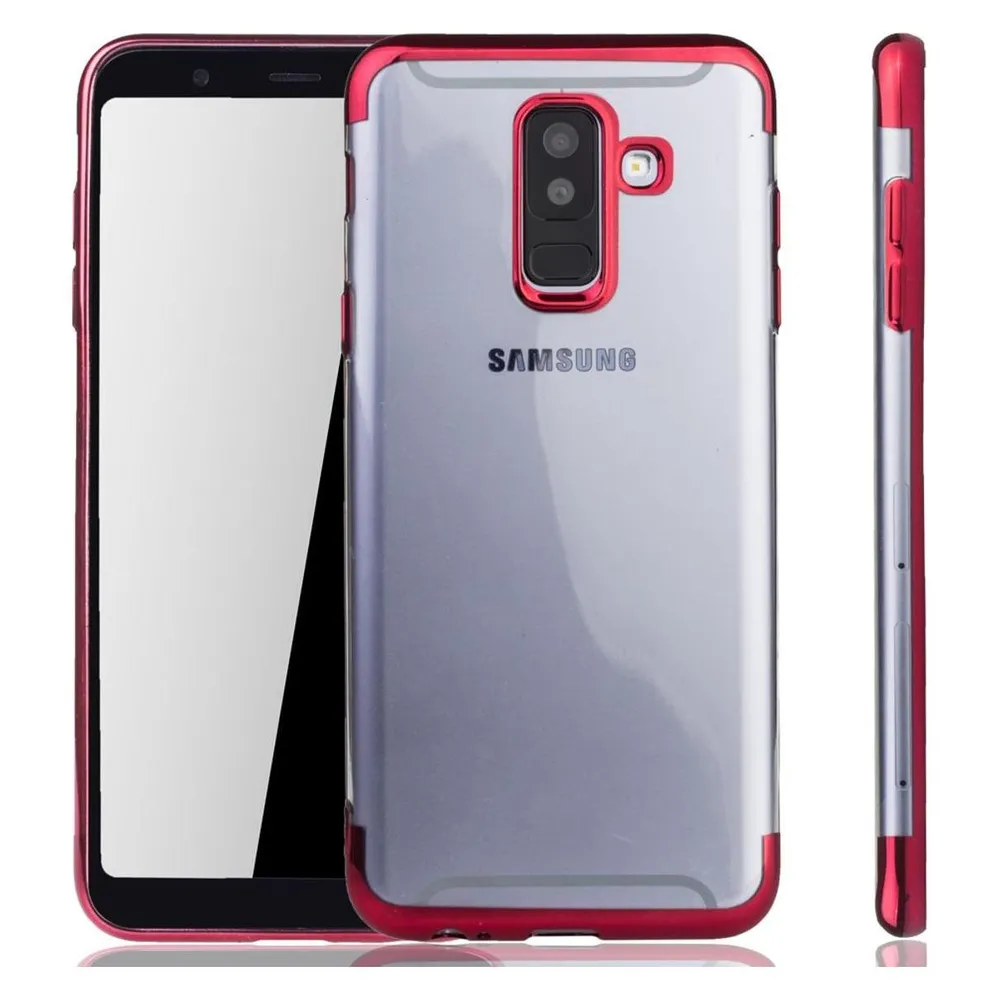 König Design Handyhülle für Samsung Galaxy A6 Plus (2018) Schutzcase Backcover Bumper Rot (Samsung Galaxy A6 (2018))