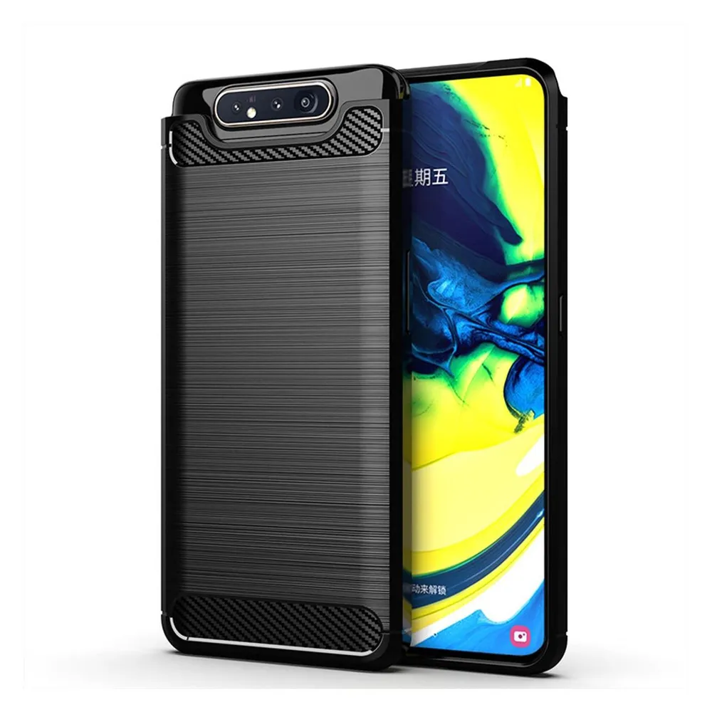 König Design Handyhülle für Samsung Galaxy A80 Case Cover Schutz Tasche Schutzhülle Schwarz