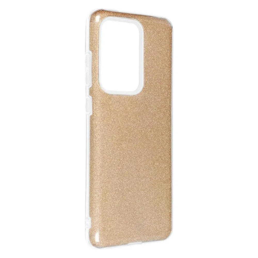 König Design Handyhülle für Samsung Galaxy S20 Ultra Schutzcase Cover Bumper Glitzer Gold Neu