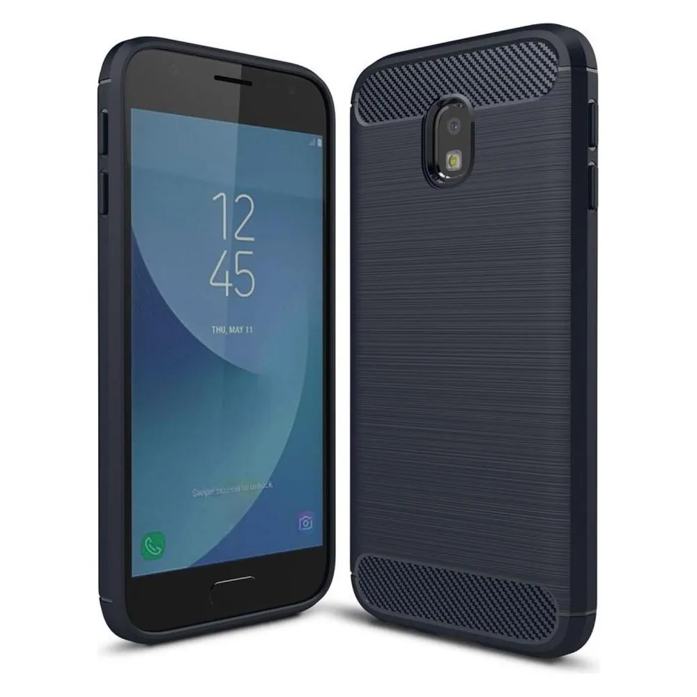 König Design Handyhülle für Samsung Galaxy J3 (2017) Schutzcase Backcover Bumper Etuis Blau (Samsung Galaxy J3 (2017))