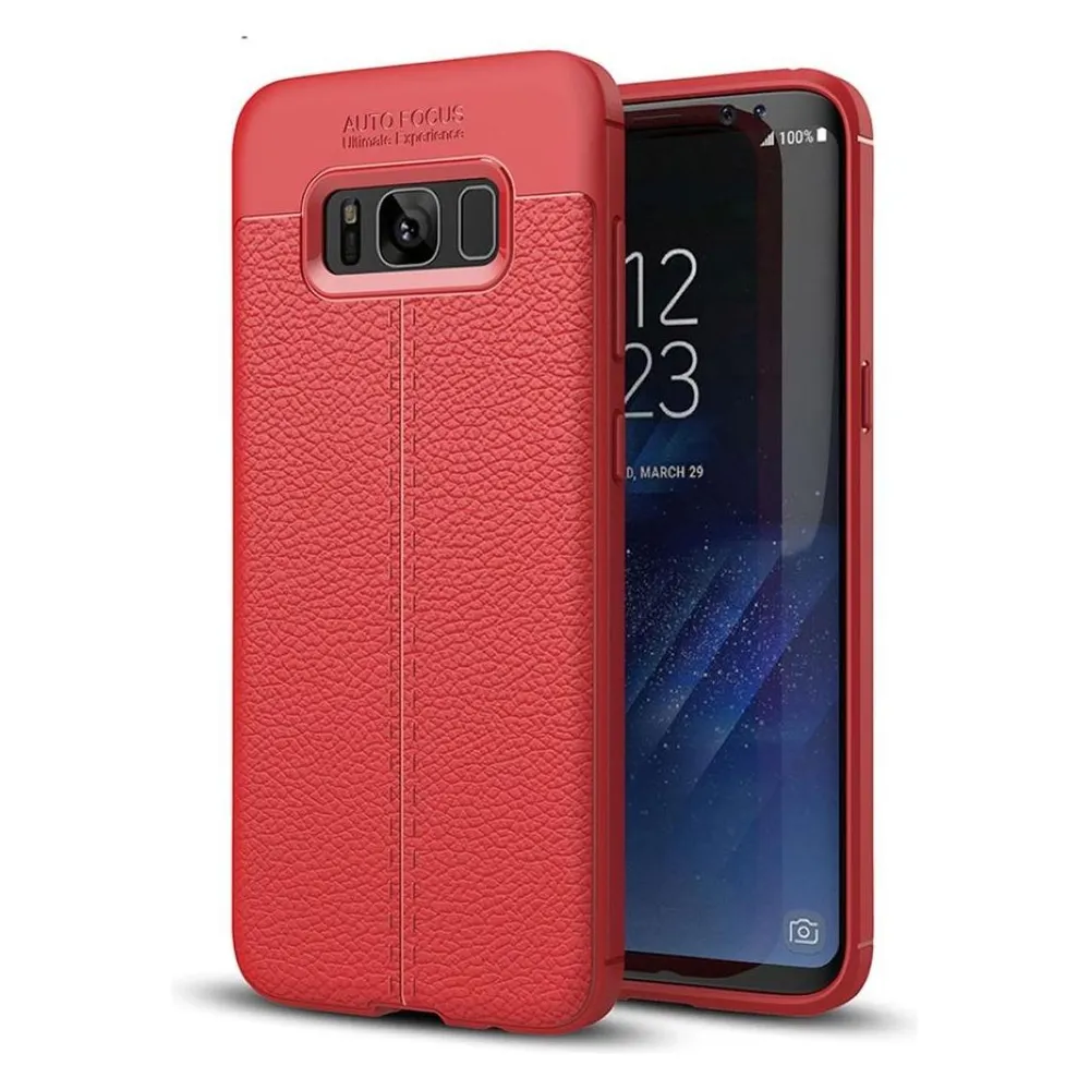 König Design Handyhülle für Samsung Galaxy S8 Schutztasche Wallet Cover 360 Case Bumper Rot