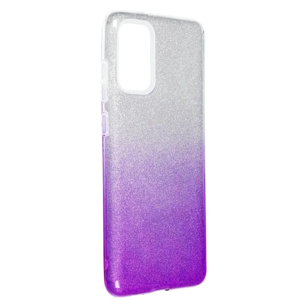 König Design Handyhülle für Samsung Galaxy S20 Plus Schutzcase Cover Bumper Glitzer Violett