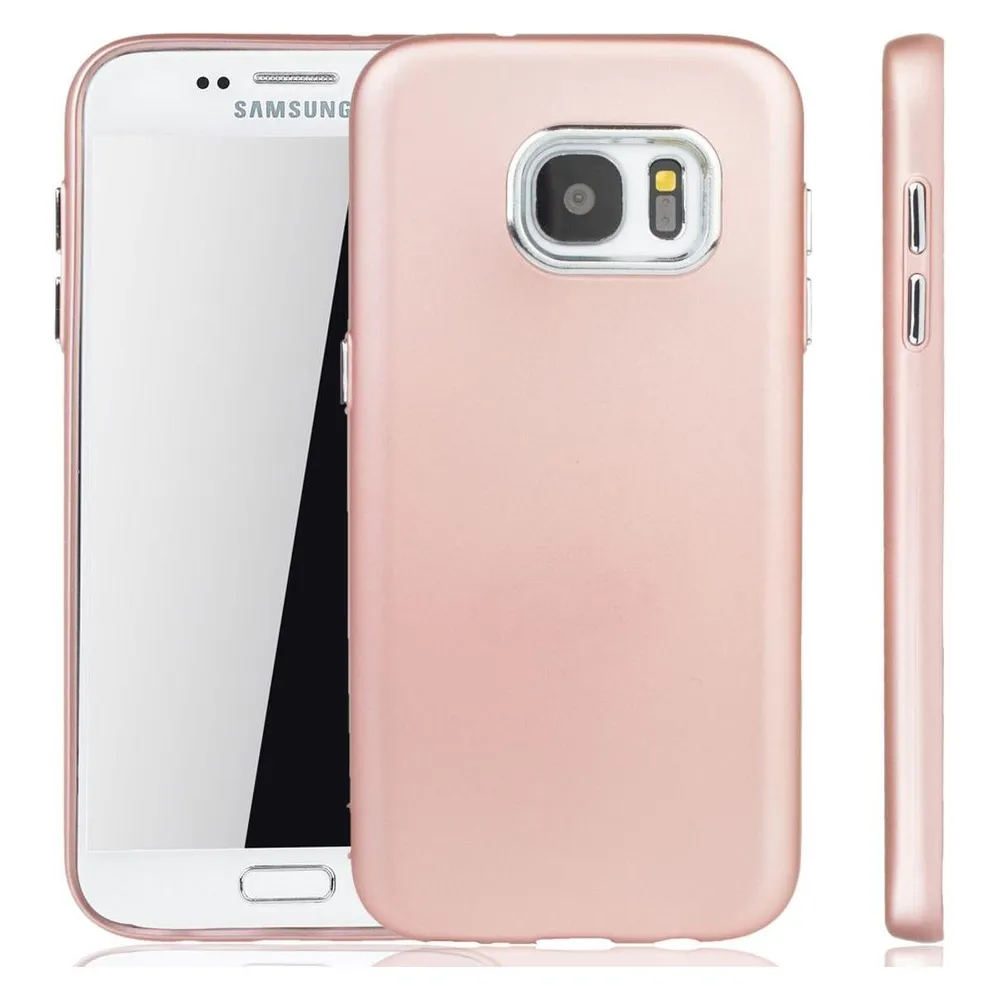 König Design Handyhülle für Samsung Galaxy S7 Schutz Case Cover Bumper Schale Etuis Rose Pink
