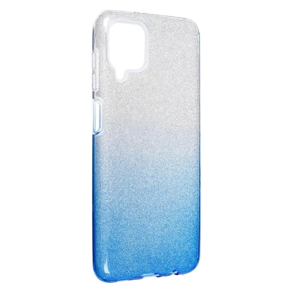 König Design Handyhülle für Samsung Galaxy A12 Schutzcase Cover Bumper Schale Glitzer Blau