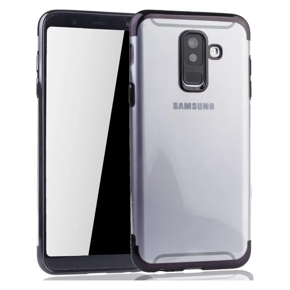 König Design Handyhülle für Samsung Galaxy A6 Plus (2018) Schutzcase Backcover Bumper Schwarz (Samsung Galaxy A6 (2018))