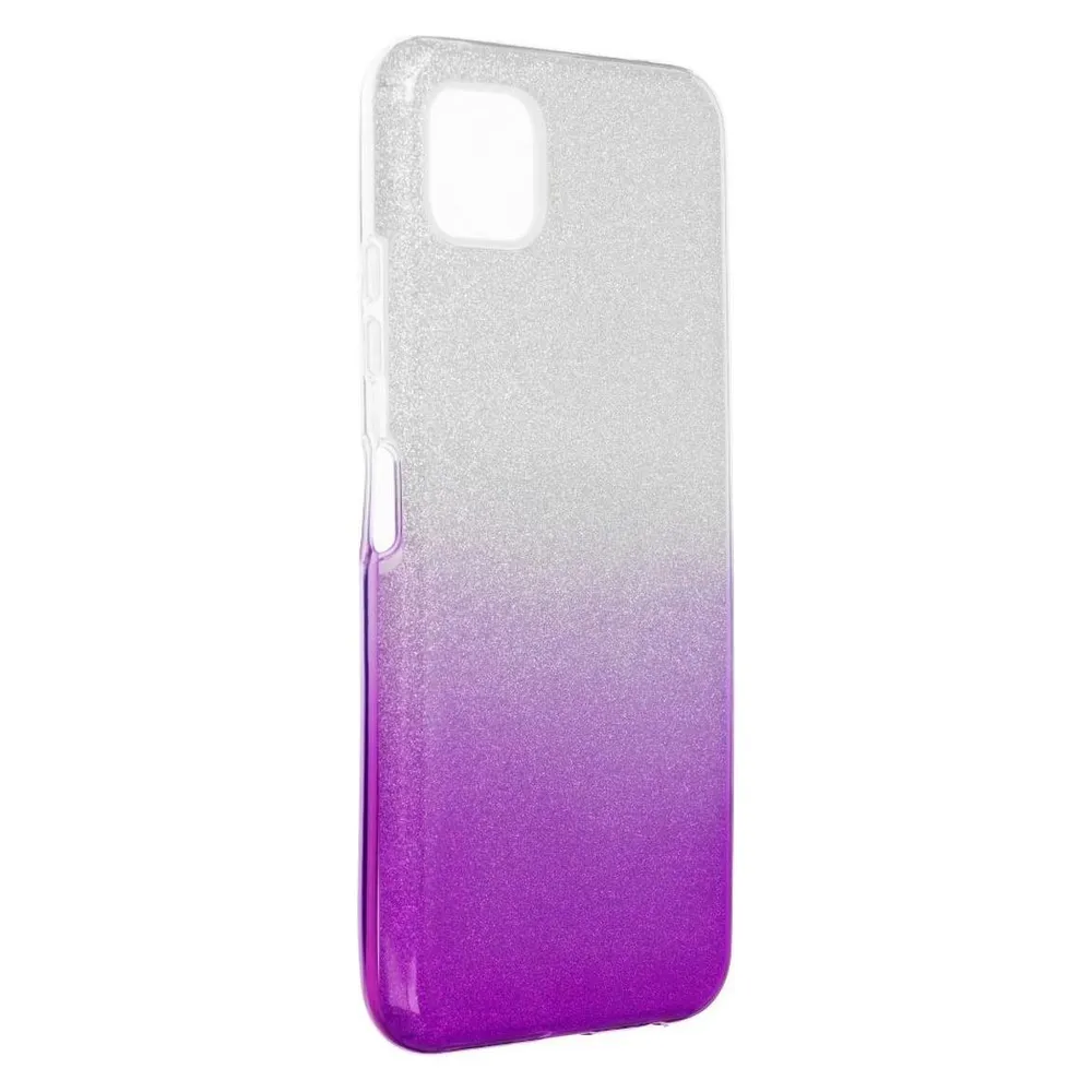 König Design Handyhülle für Samsung Galaxy A22 5G Schutzcase Bumper Schale Glitzer Violett
